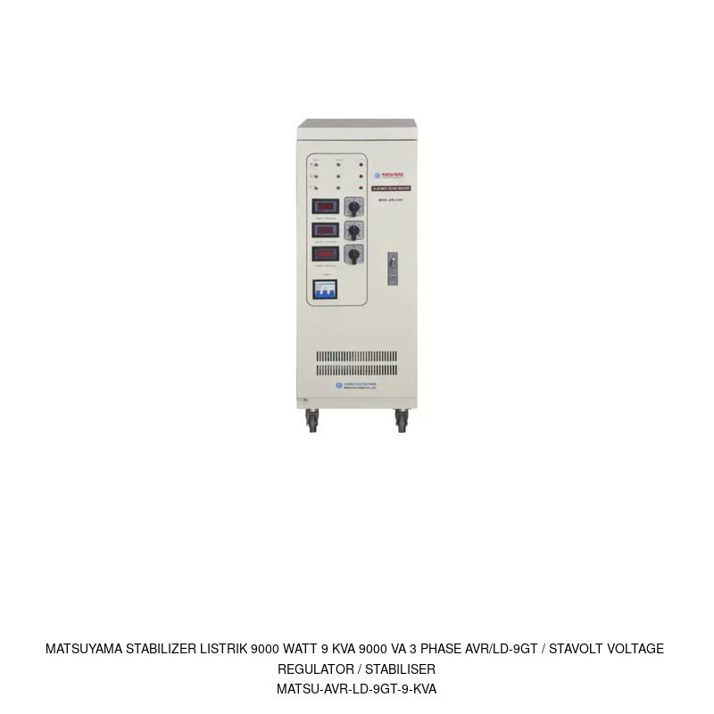 Matsuyama Matsuyama Stabilizer Listrik 9000 Watt 9 KVA 9000 VA 3 Phase AVR/LD-9GT / Stavolt Voltage Regulator / Stabiliser