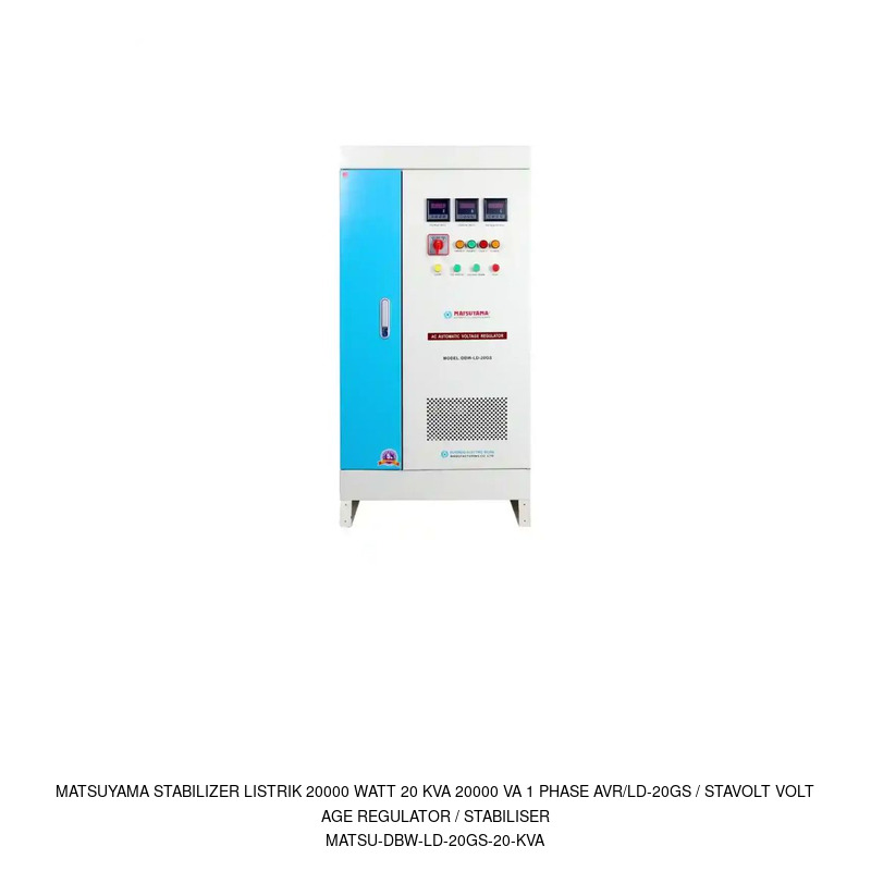 Matsuyama Matsuyama Stabilizer Listrik 20000 Watt 20 KVA 20000 VA 1 Phase AVR/LD-20GS / Stavolt Voltage Regulator / Stabiliser