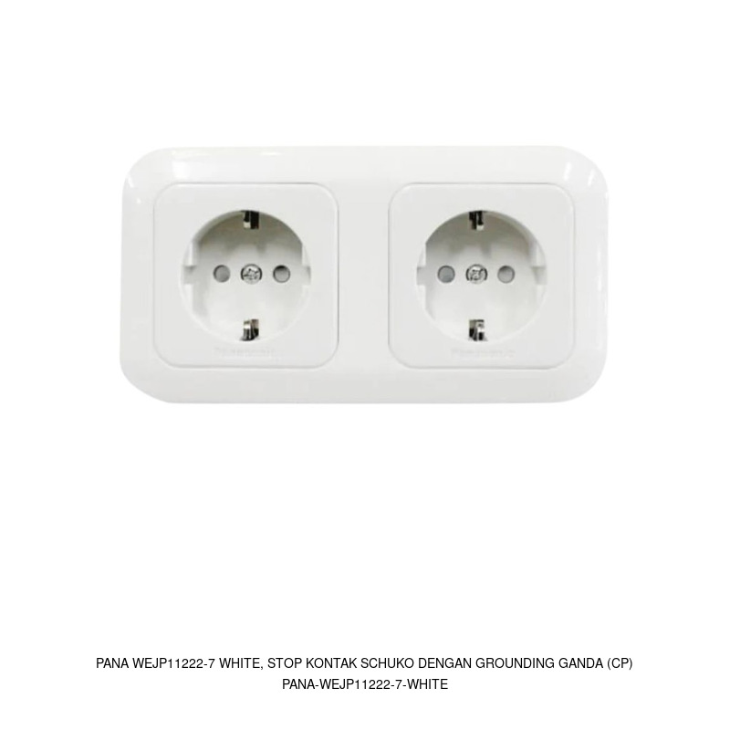 Panasonic PANA WEJP11222-7 WHITE, STOP KONTAK SCHUKO DENGAN GROUNDING GANDA (CP)