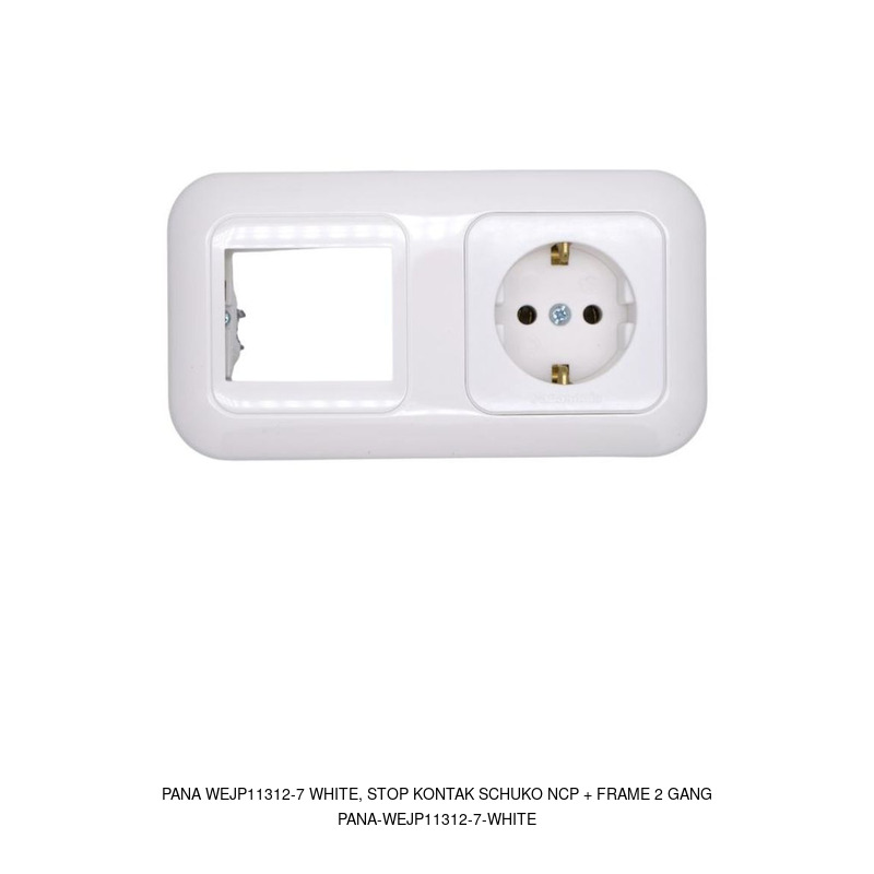 Panasonic PANA WEJP11312-7 WHITE, STOP KONTAK SCHUKO NCP + Frame 2 Gang