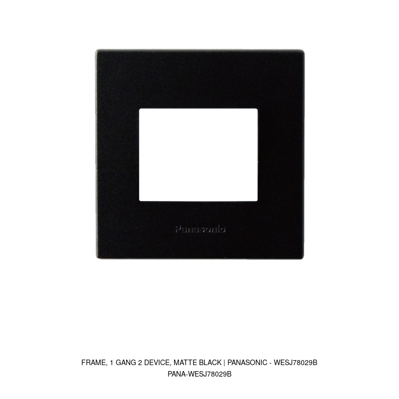 Panasonic Frame, 1 Gang 2 Device, Matte Black | Panasonic - WESJ78029B