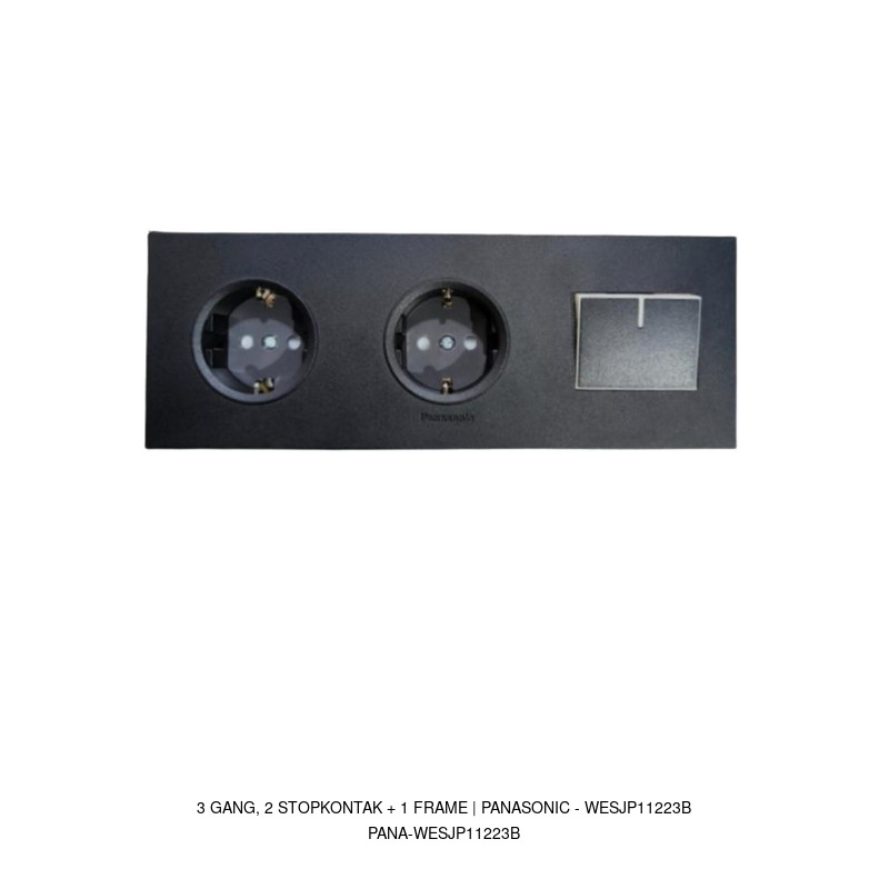 Panasonic 3 Gang, 2 Stopkontak + 1 Frame | Panasonic - WESJP11223B