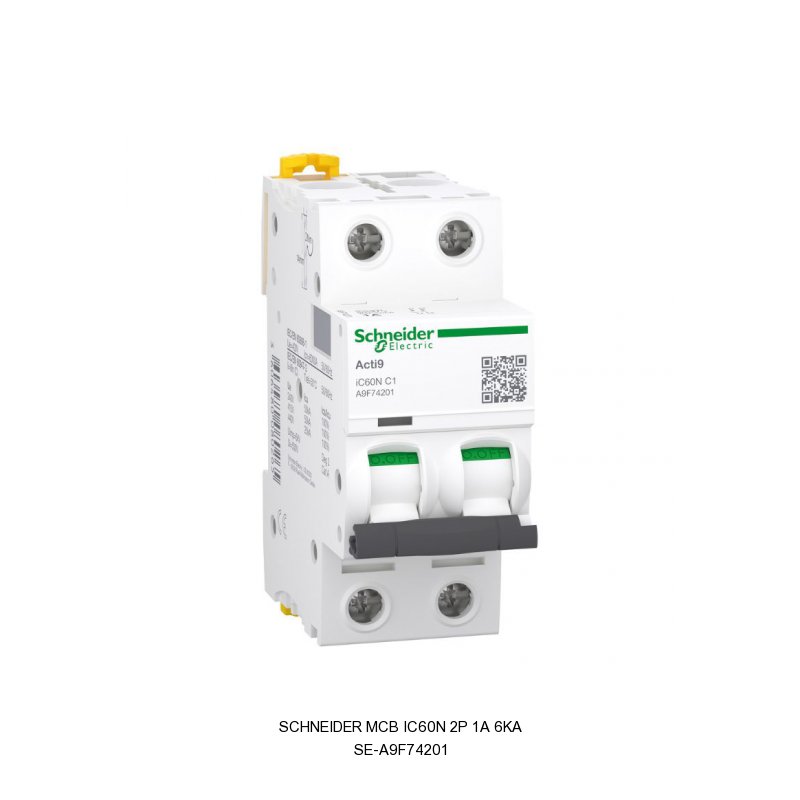 Schneider Electric MCB iC60N 2P 1A 6KA