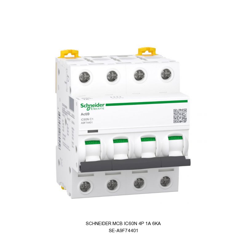 Schneider Electric MCB iC60N 4P 1A 6KA
