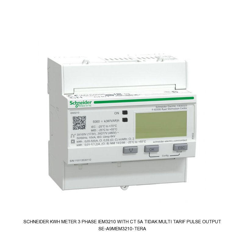 Schneider Electric KWH METER 3 PHASE IEM3210 WITH CT 5A TIDAK MULTI TARIF PULSE OUTPUT