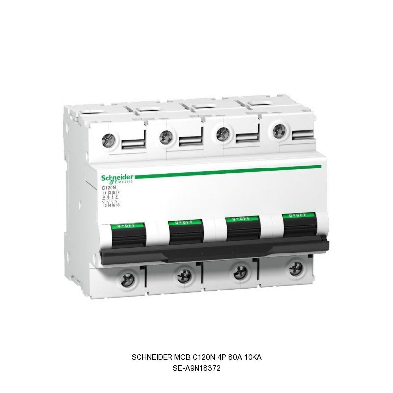 Schneider Electric MCB C120N 4P 80A 10kA