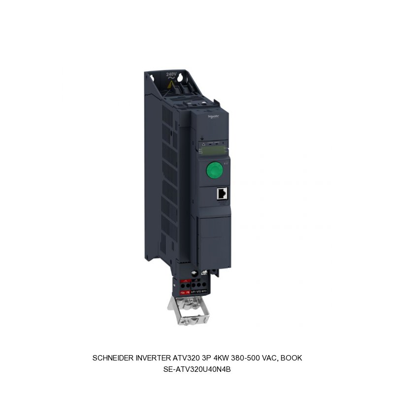 Schneider Electric Inverter ATV320 3P 4kW 380-500 VAC, book
