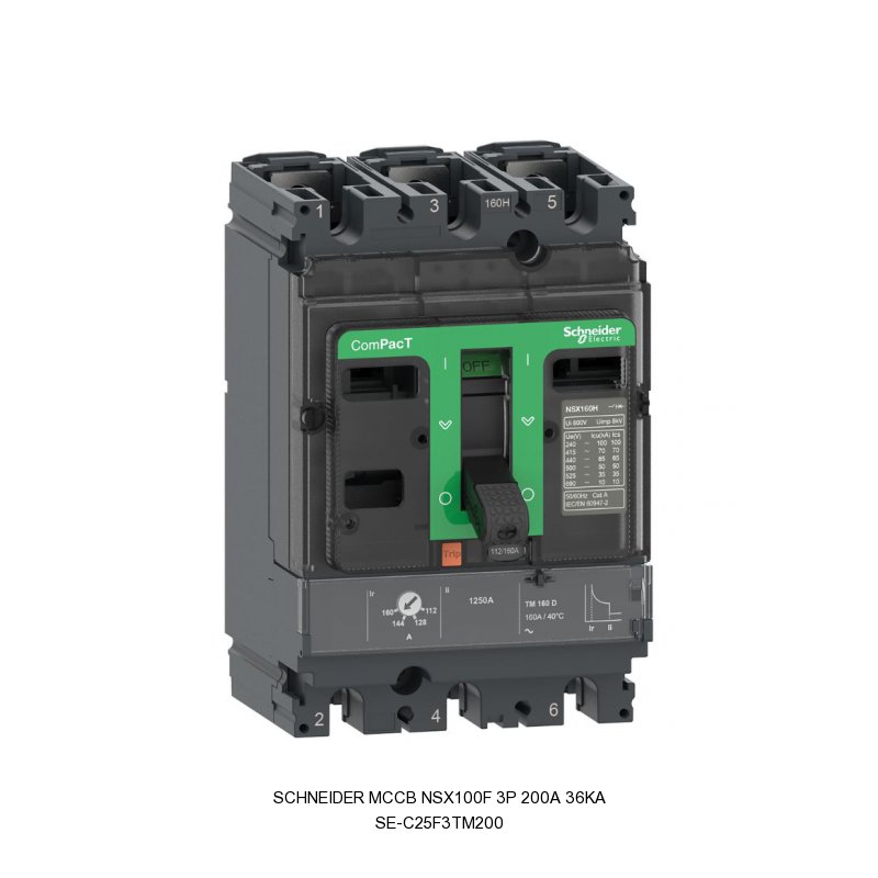 Schneider Electric MCCB NSX100F 3P 200A 36kA