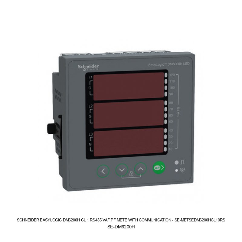 Schneider Electric EASYLOGIC DM6200H CL 1 RS485 VAF PF METE WITH COMMUNICATION