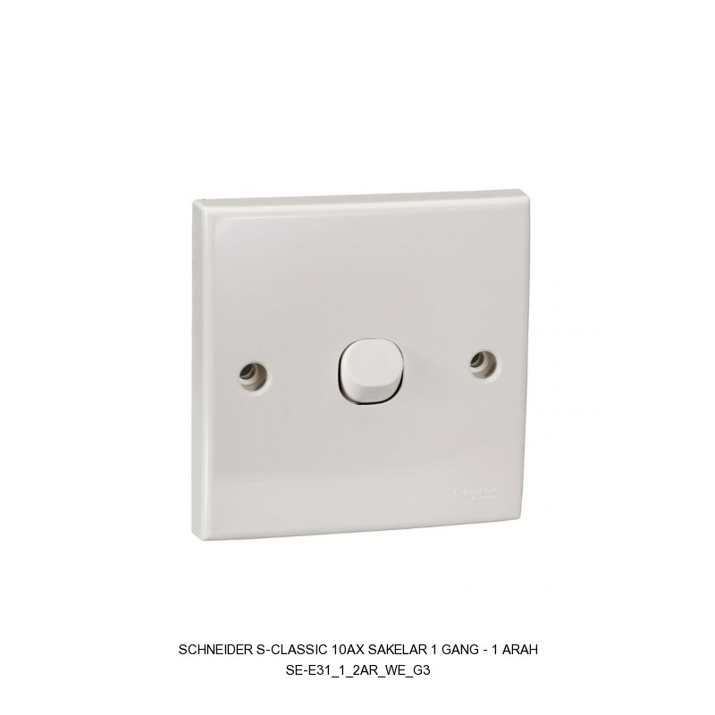 Schneider Electric S-CLASSIC 10AX SAKELAR 1 GANG - 1 ARAH
