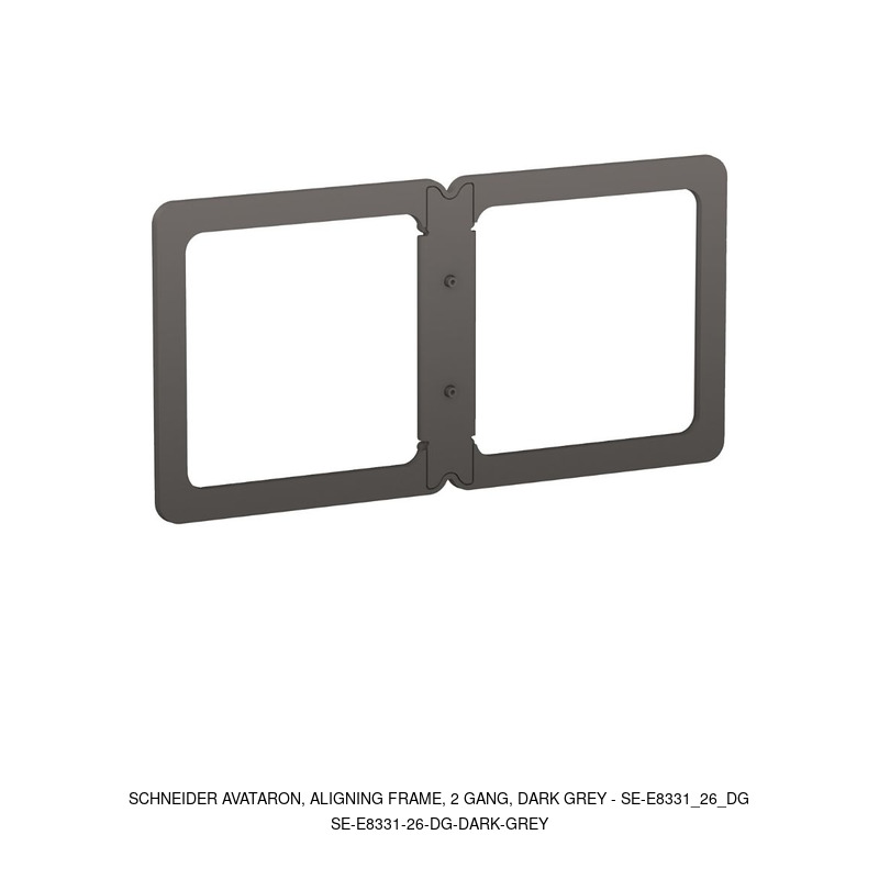 Schneider Electric AvatarOn, aligning frame, 2 gang, dark grey