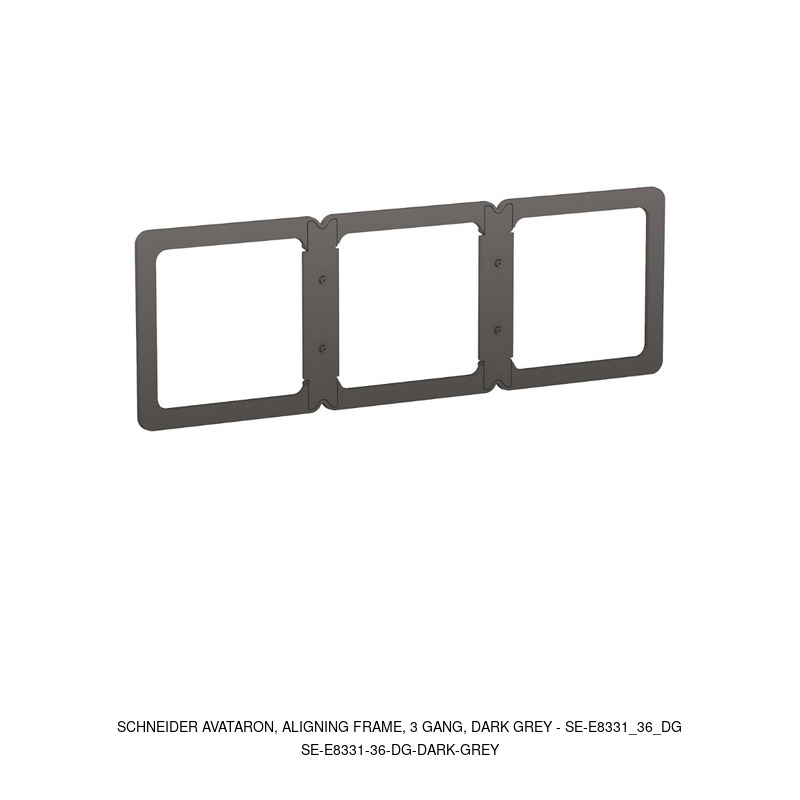 Schneider Electric AvatarOn, aligning frame, 3 gang, dark grey
