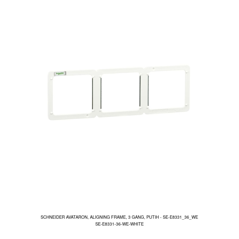 Schneider Electric AvatarOn, aligning frame, 3 gang, putih