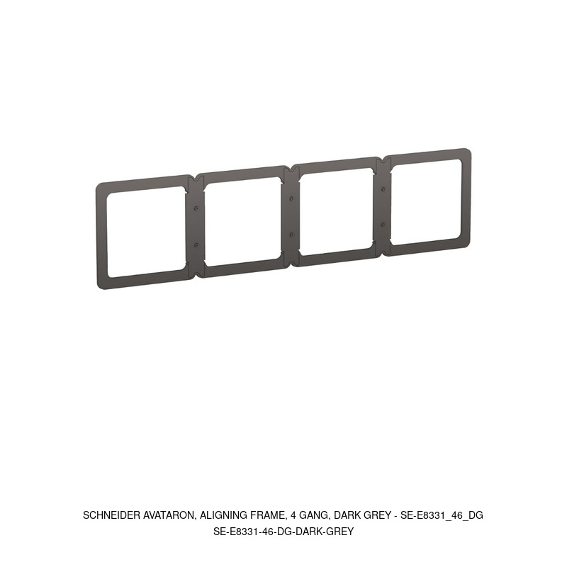 Schneider Electric AvatarOn, aligning frame, 4 gang, dark grey