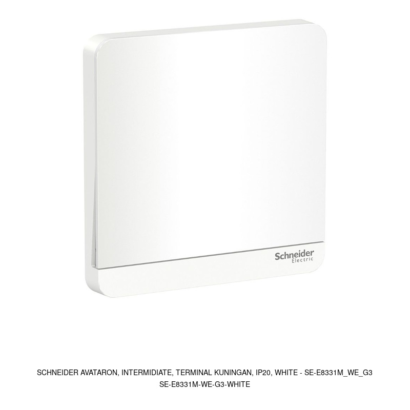 Schneider Electric AvatarOn, Intermidiate, terminal kuningan, IP20, White