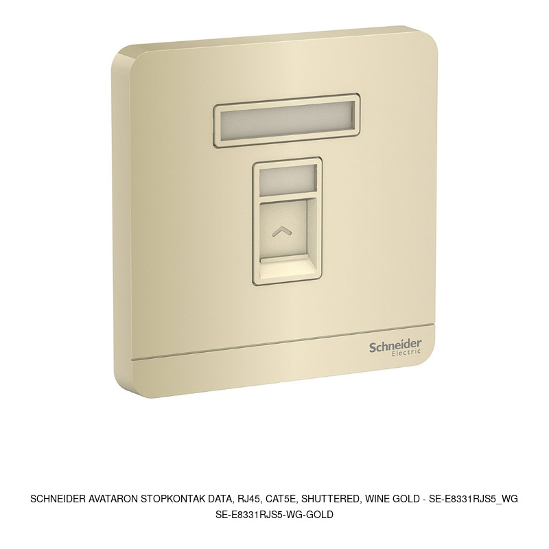 Schneider Electric AvatarOn Stopkontak data, RJ45, cat5e, shuttered, wine gold