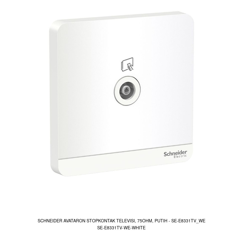 Schneider Electric AvatarOn Stopkontak televisi, 75ohm, putih