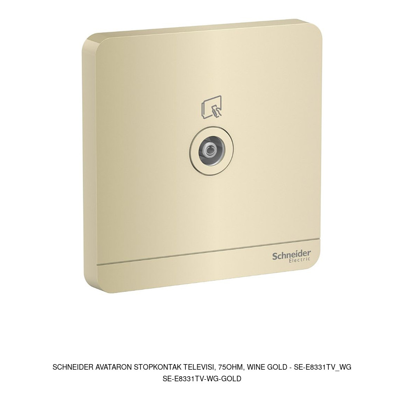 Schneider Electric AvatarOn Stopkontak televisi, 75ohm, wine gold