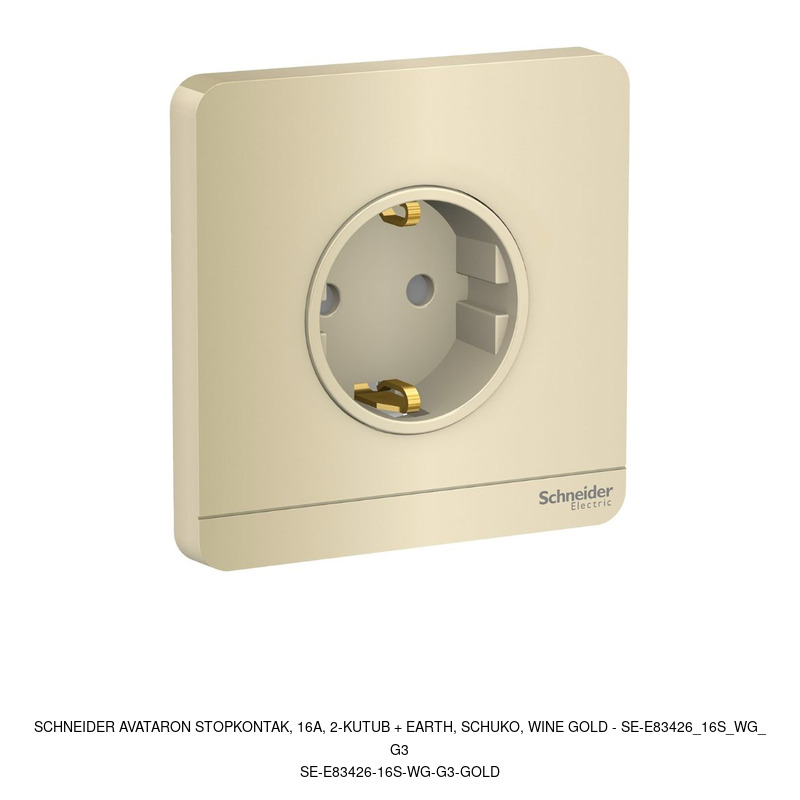 Schneider Electric AvatarOn Stopkontak, 16A, 2-kutub + earth, schuko, wine gold