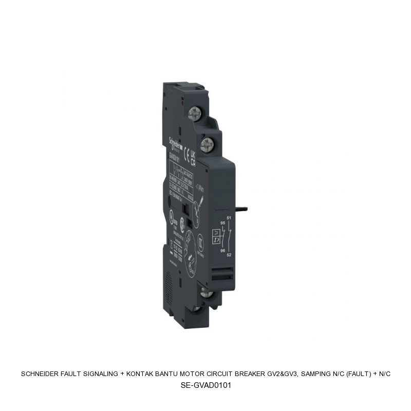 Schneider Electric Fault signaling + Kontak bantu Motor Circuit Breaker GV2&GV3, SAMPING N/C (fault) + N/C