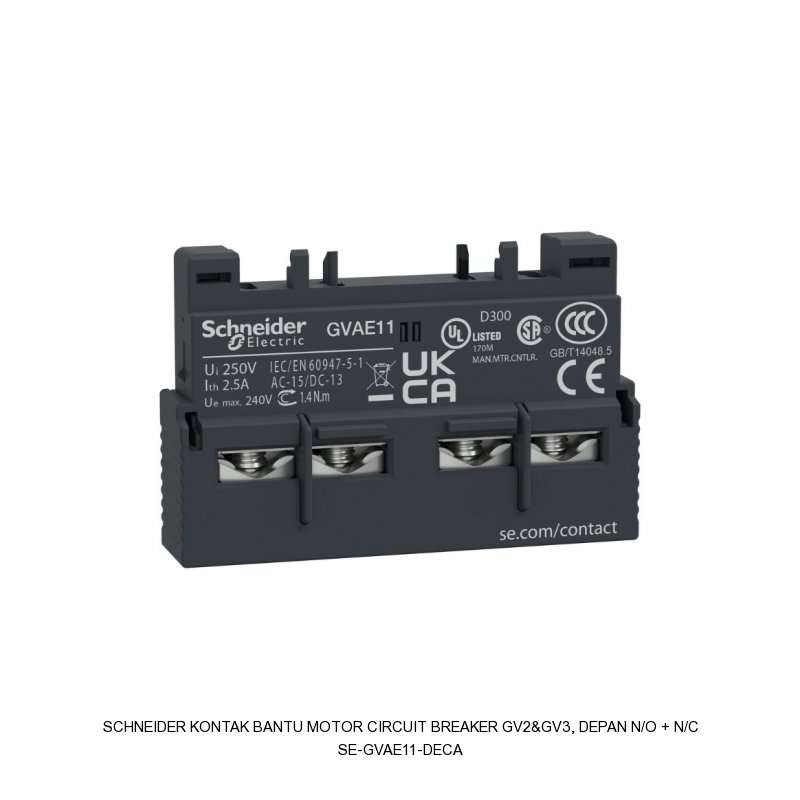 Schneider Electric Kontak Bantu Motor Circuit Breaker GV2&GV3, Depan N/O + N/C