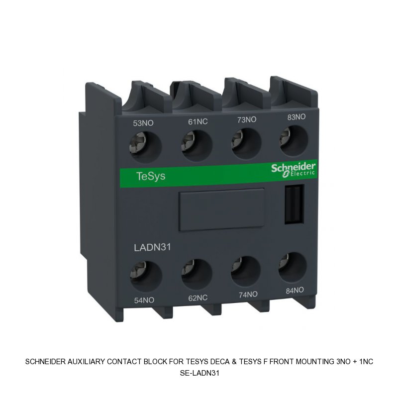 Schneider Electric AUXILIARY CONTACT BLOCK FOR TESYS DECA & TESYS F FRONT MOUNTING 3NO + 1NC