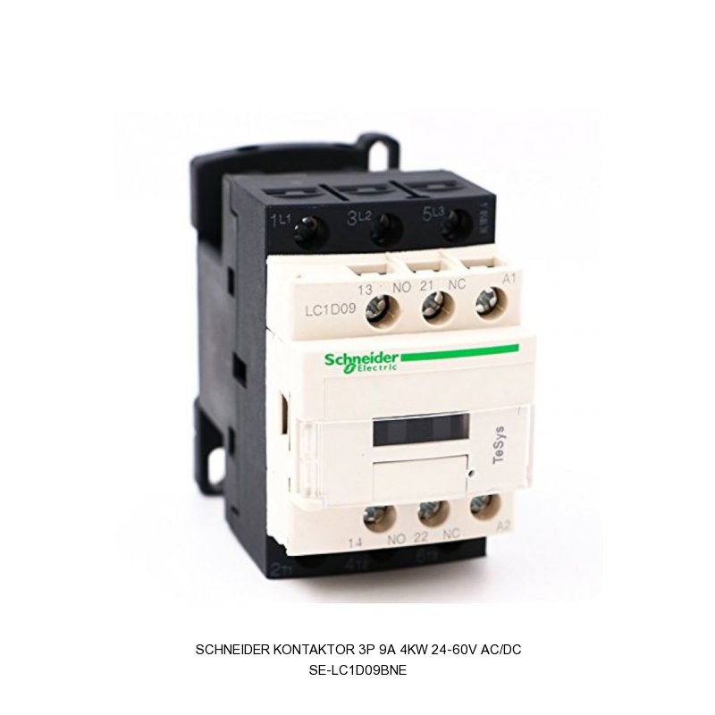 Schneider Electric Kontaktor 3P 9A 4kW 24-60V AC/DC