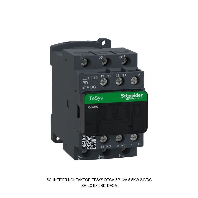 Jual Schneider Kontaktor TeSys Deca 3P 12A 5,5kW LC1D12BD | ATS Tekno