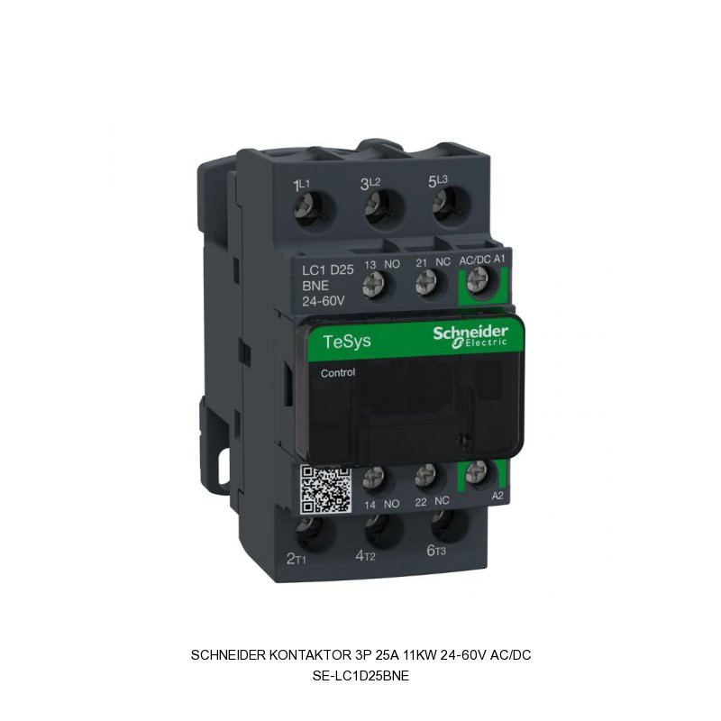 Schneider Electric Kontaktor 3P 25A 11kW 24-60V AC/DC