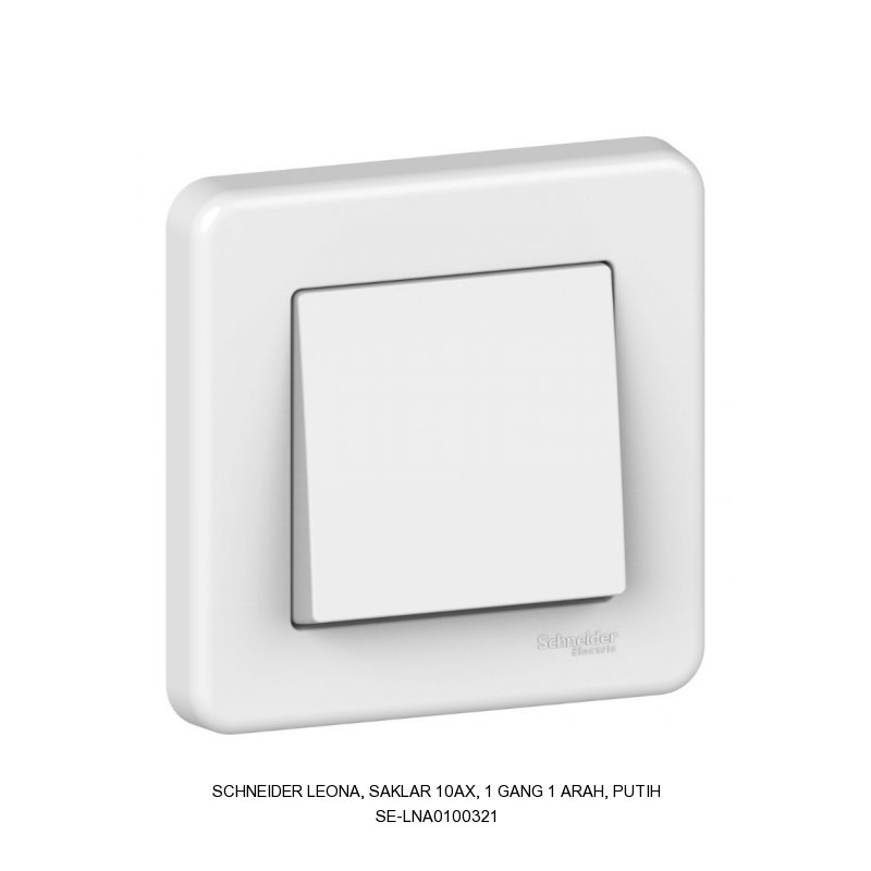 Schneider Electric Leona, Saklar 10AX, 1 gang 1 arah, putih