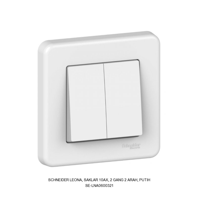 Schneider Electric Leona, Saklar 10AX, 2 gang 2 arah, putih