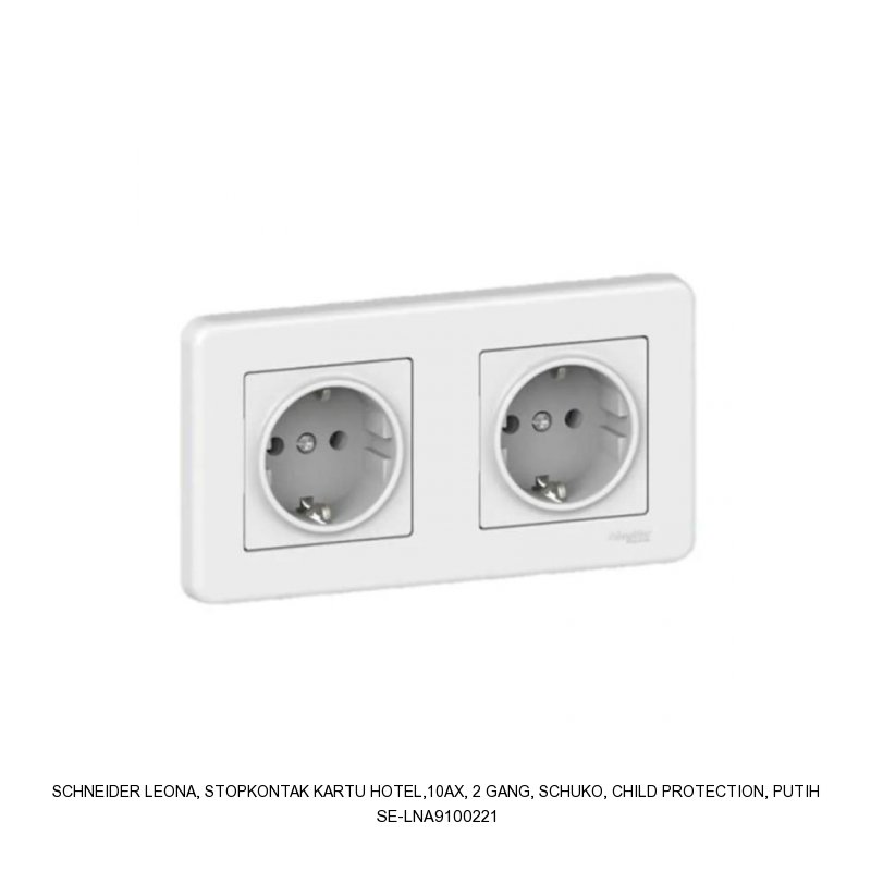 Schneider Electric Leona Socket 2 Gang With Child Protection