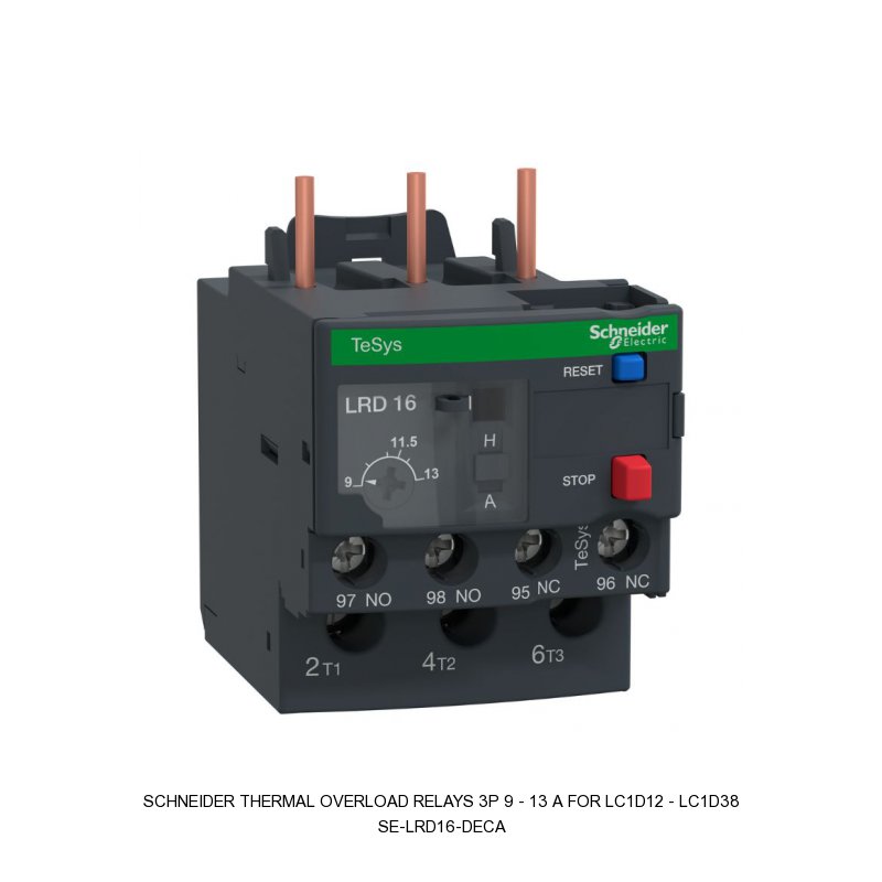 Schneider Electric THERMAL OVERLOAD RELAYS 3P 9 - 13 A FOR LC1D12 - LC1D38