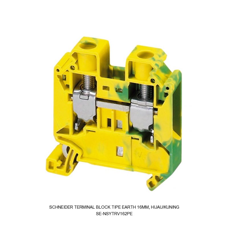 Schneider Electric Terminal block tipe earth 16mm, hijau/kuning