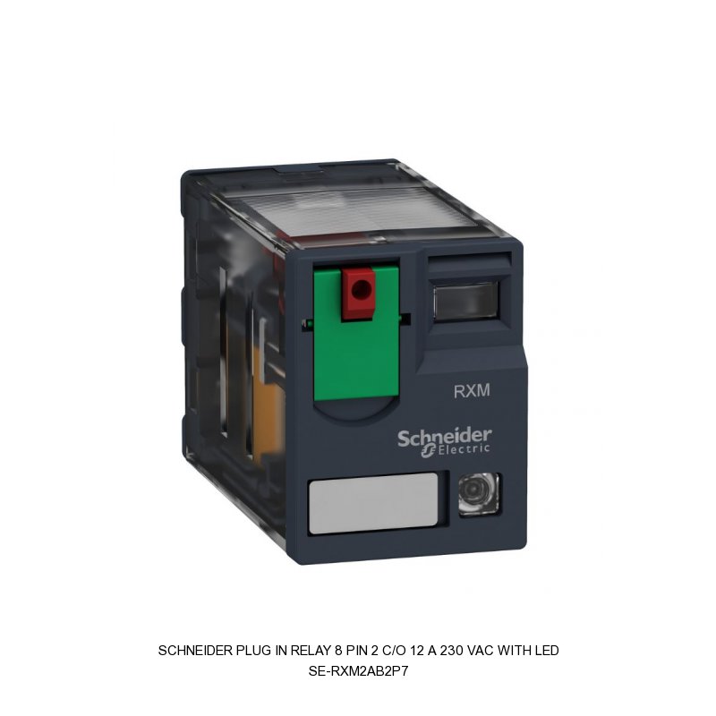 Schneider Electric PLUG IN RELAY 8 PIN 2 C/O 12 A 230 VAC WITH LED