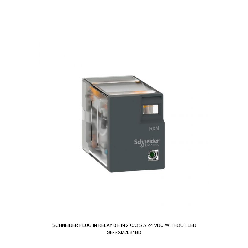 Schneider Electric PLUG IN RELAY 8 PIN 2 C/O 5 A 24 VDC WITHOUT LED