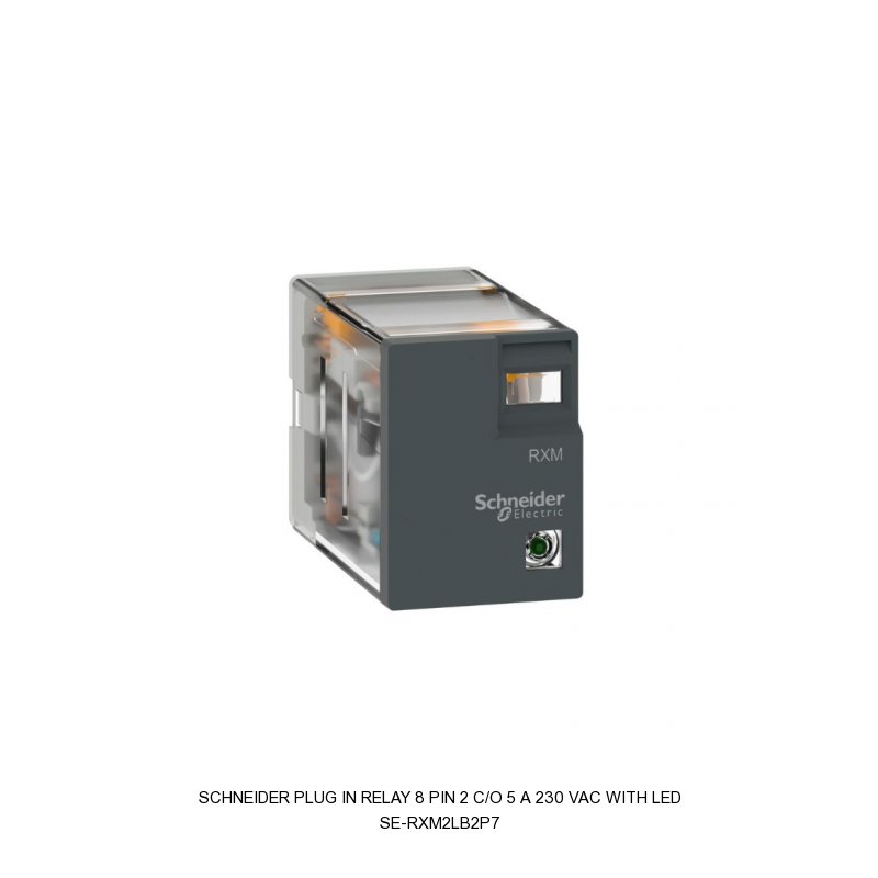 Schneider Electric PLUG IN RELAY 8 PIN 2 C/O 5 A 230 VAC WITH LED