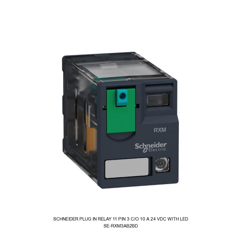 Schneider Electric PLUG IN RELAY 11 PIN 3 C/O 10 A 24 VDC WITH LED