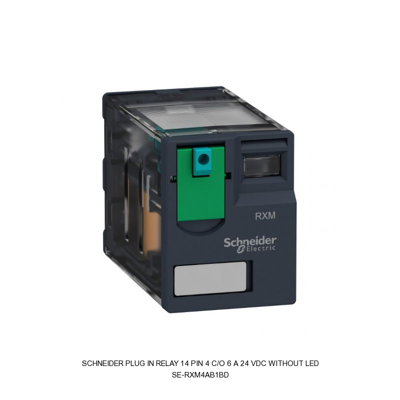 Schneider Electric PLUG IN RELAY 14 PIN 4 C/O 6 A 24 VDC WITHOUT LED
