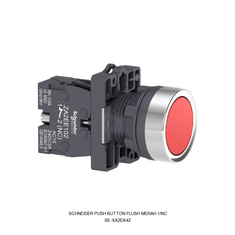 Schneider Electric PUSH BUTTON FLUSH MERAH 1/NC