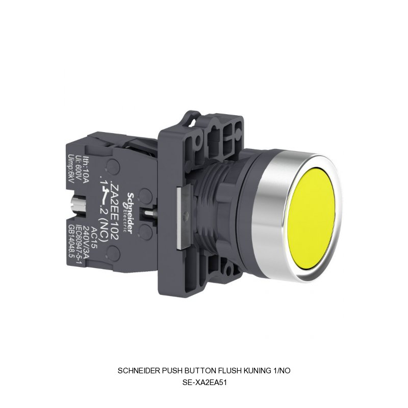 Schneider Electric PUSH BUTTON FLUSH KUNING 1/NO