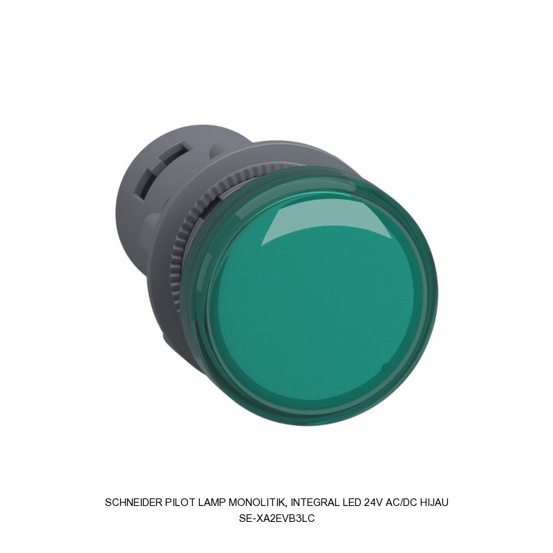 Schneider Electric PILOT LAMP Monolitik, Integral LED 24V AC/DC HIJAU