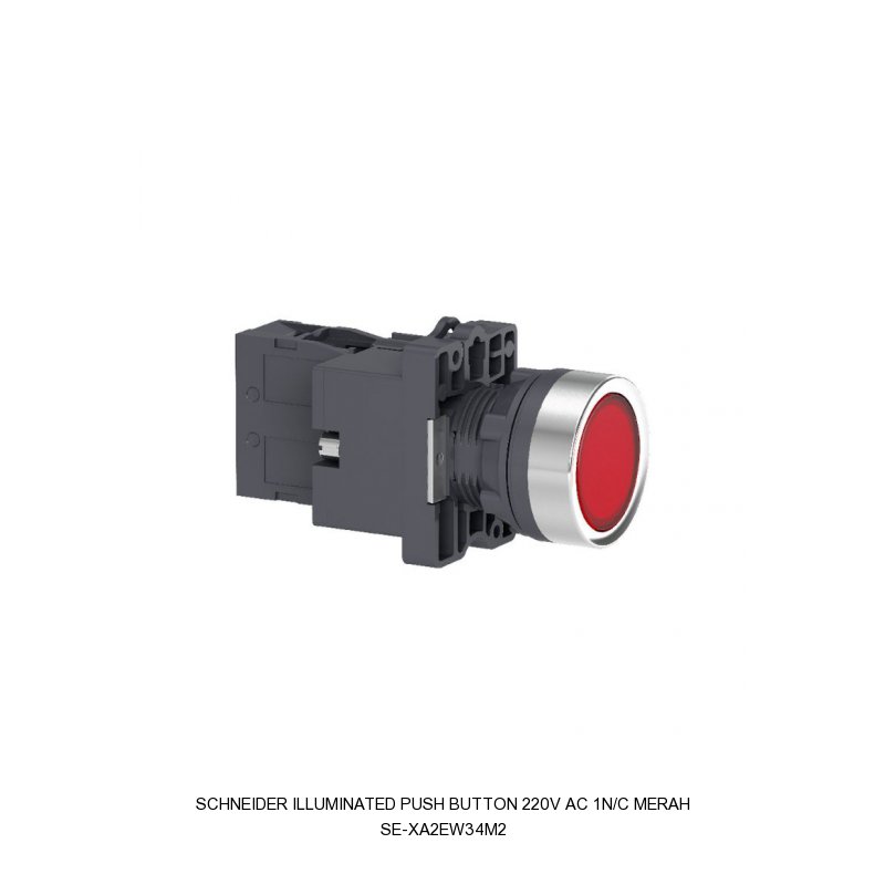 Schneider Electric ILLUMINATED PUSH BUTTON 220V AC 1N/C MERAH