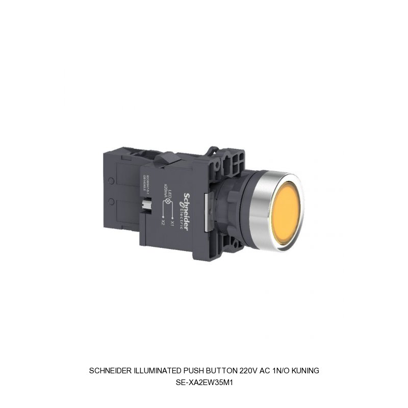 Schneider Electric ILLUMINATED PUSH BUTTON 220V AC 1N/O KUNING