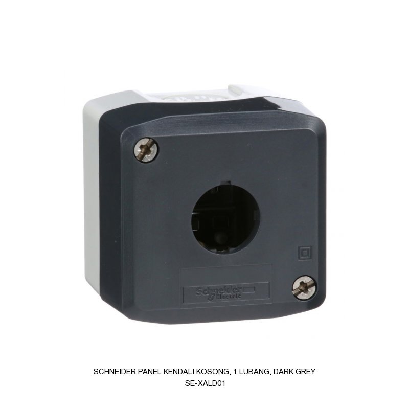 Schneider Electric Panel kendali kosong, 1 lubang, dark grey