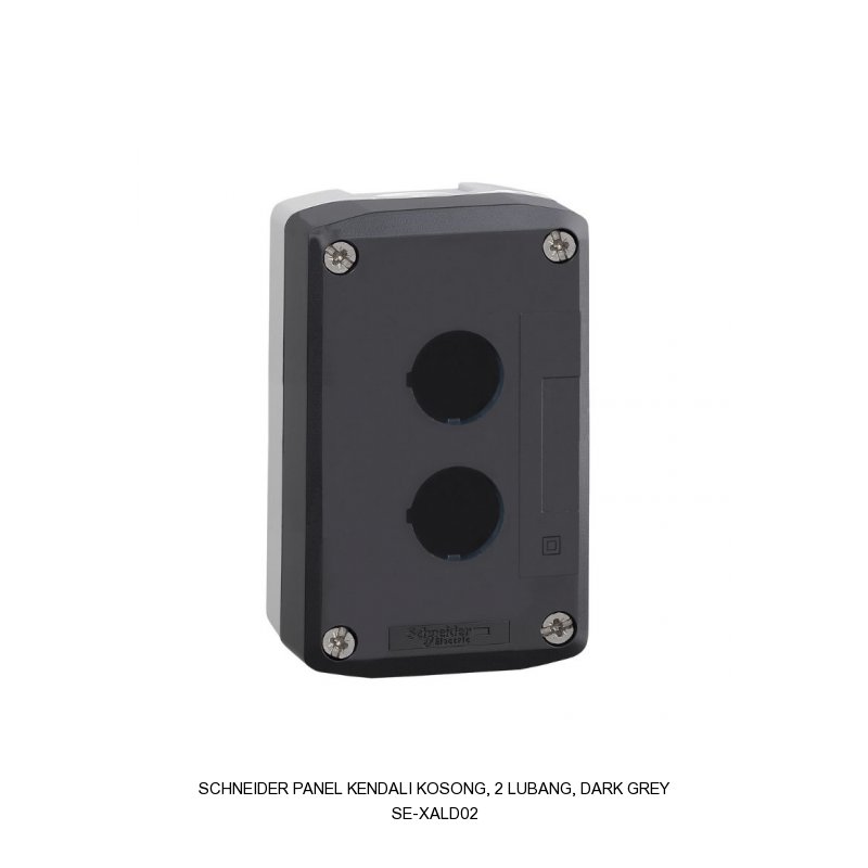 Schneider Electric Panel kendali kosong, 2 lubang, dark grey