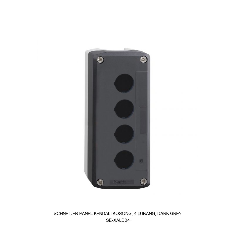 Schneider Electric Panel kendali kosong, 4 lubang, dark grey