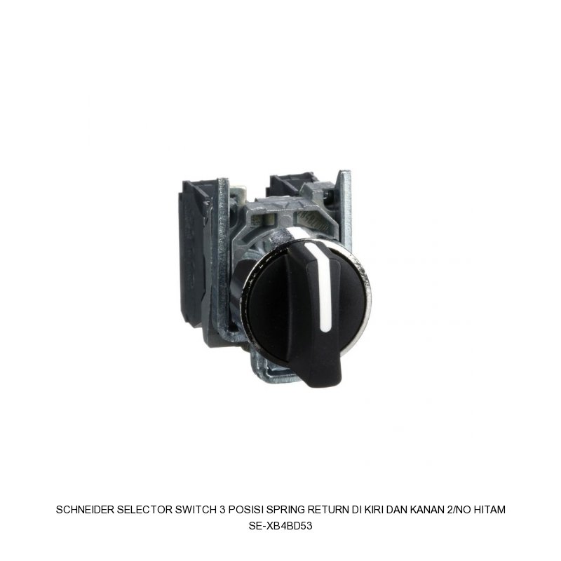 Schneider Electric SELECTOR SWITCH 3 POSISI SPRING RETURN DI KIRI DAN KANAN 2/NO HITAM