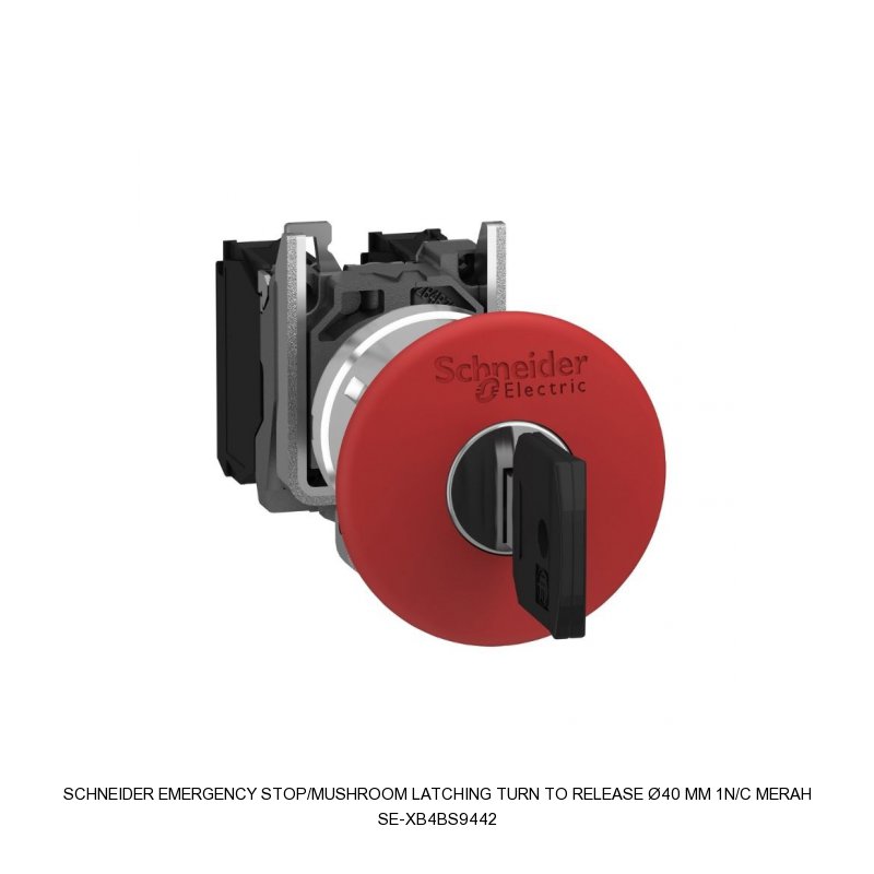 Schneider Electric EMERGENCY STOP/MUSHROOM latching turn to release ร40 mm 1N/C MERAH