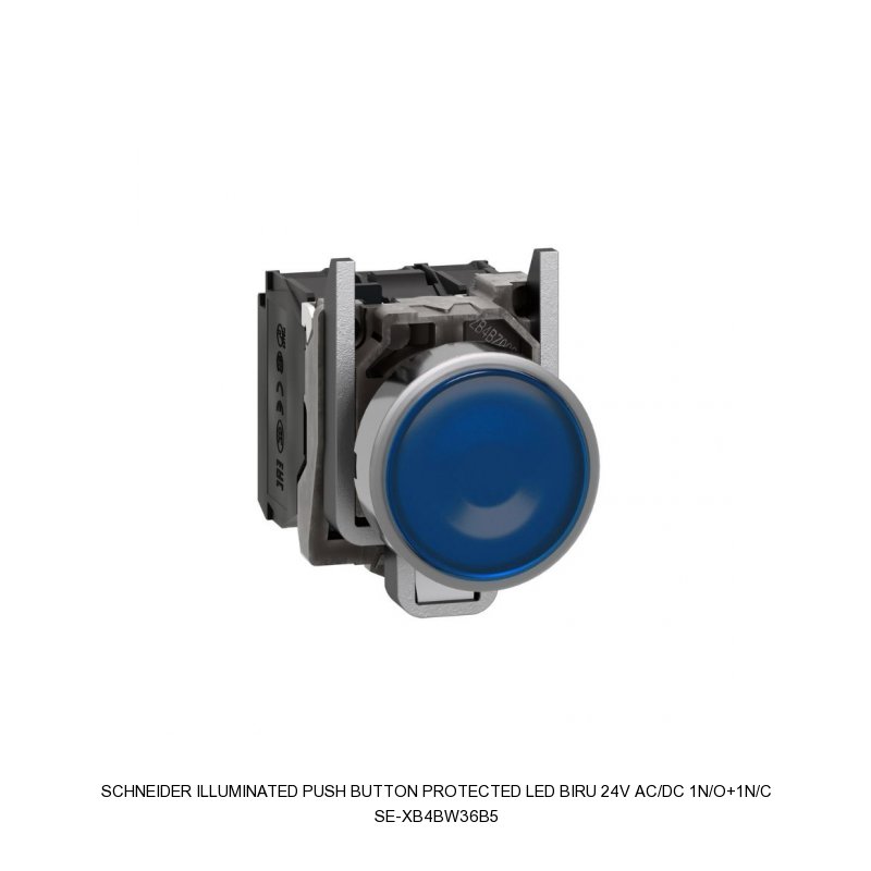 Schneider Electric ILLUMINATED PUSH BUTTON PROTECTED LED BIRU 24V AC/DC 1N/O+1N/C